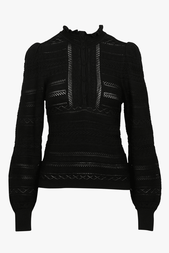 Vinnie High-Neck Cotton Blend Sweater