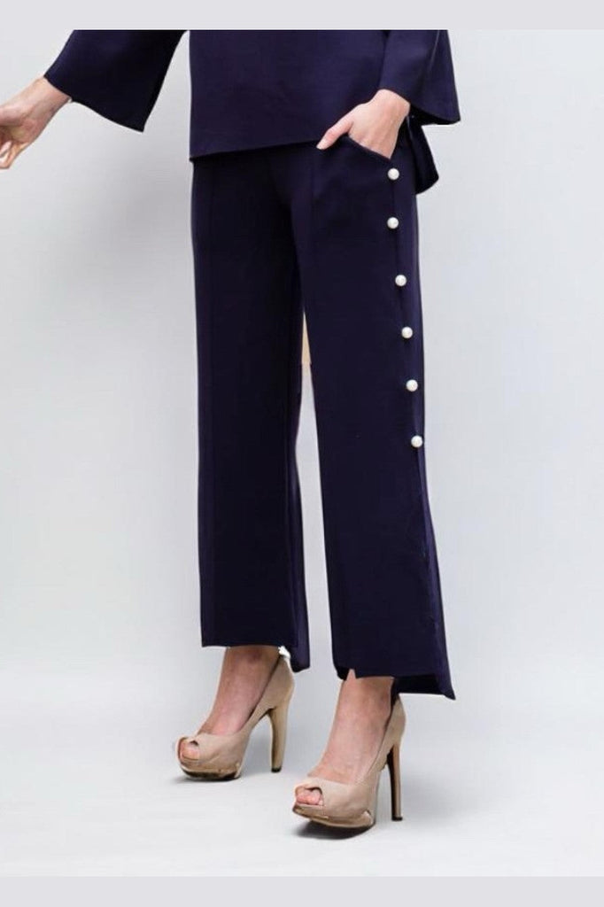 Farrah French Scuba Pearl Long Pant