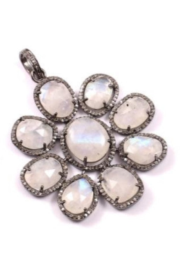 Sanaya Pendant - Rainbow Moonstone