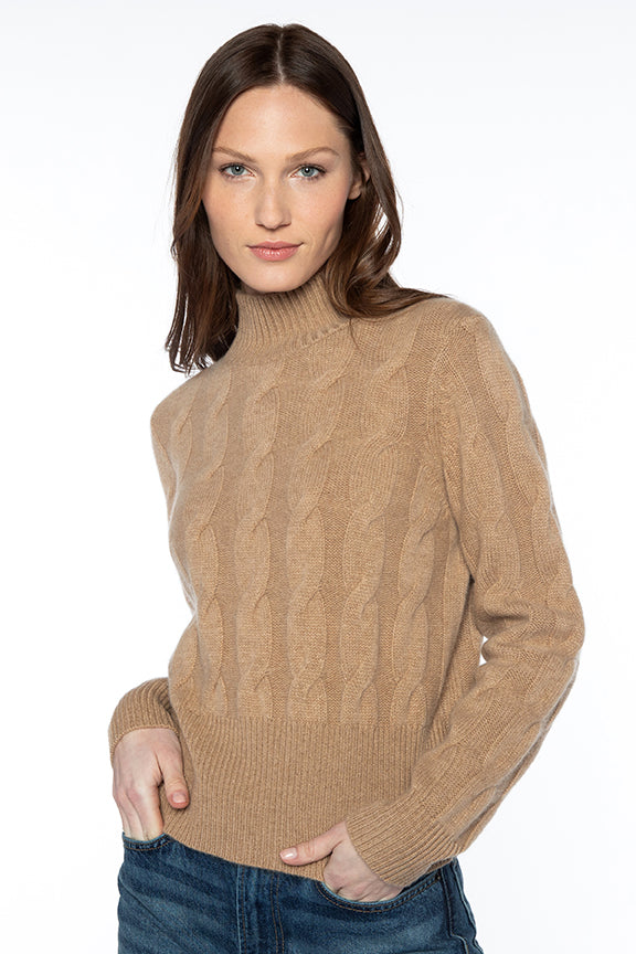 Cable Mock Sweater