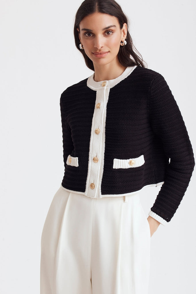 Cecilia Textured Cotton Knit Jacket