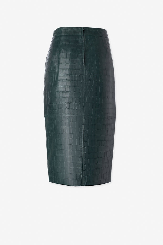 Croco pencil skirt