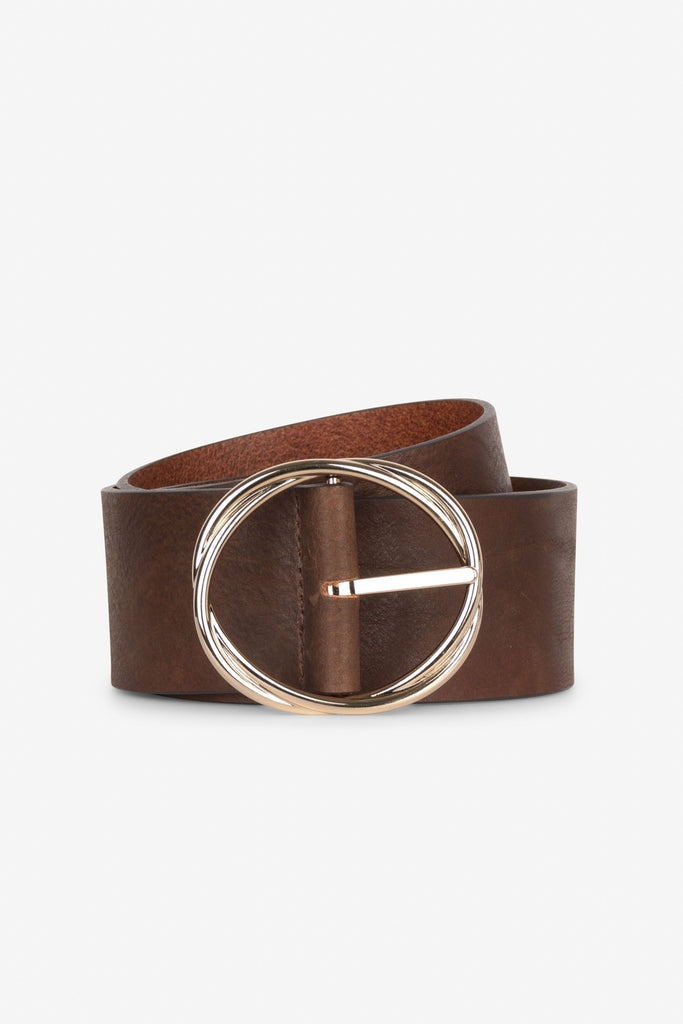 Genuine Leather belt with twist buckle