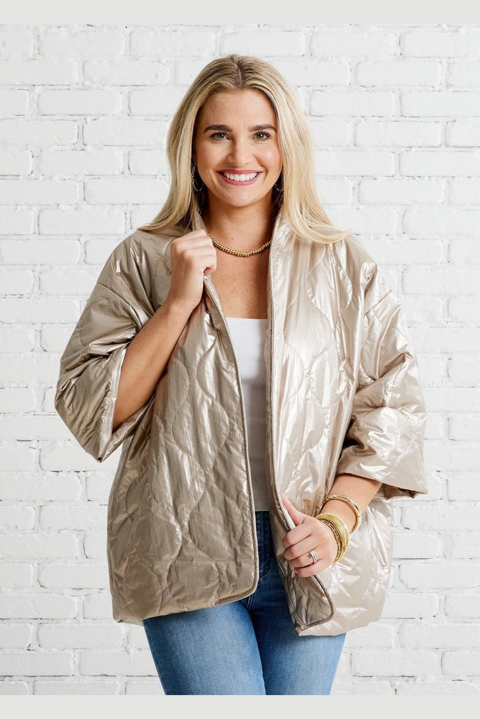 Penny Puffer Jacket Gold