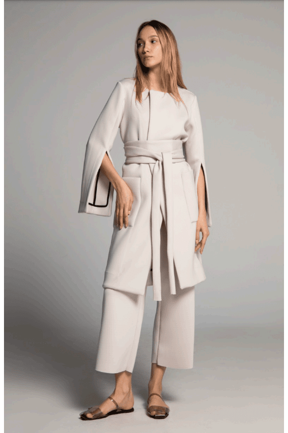 Slit Coat - Pearl