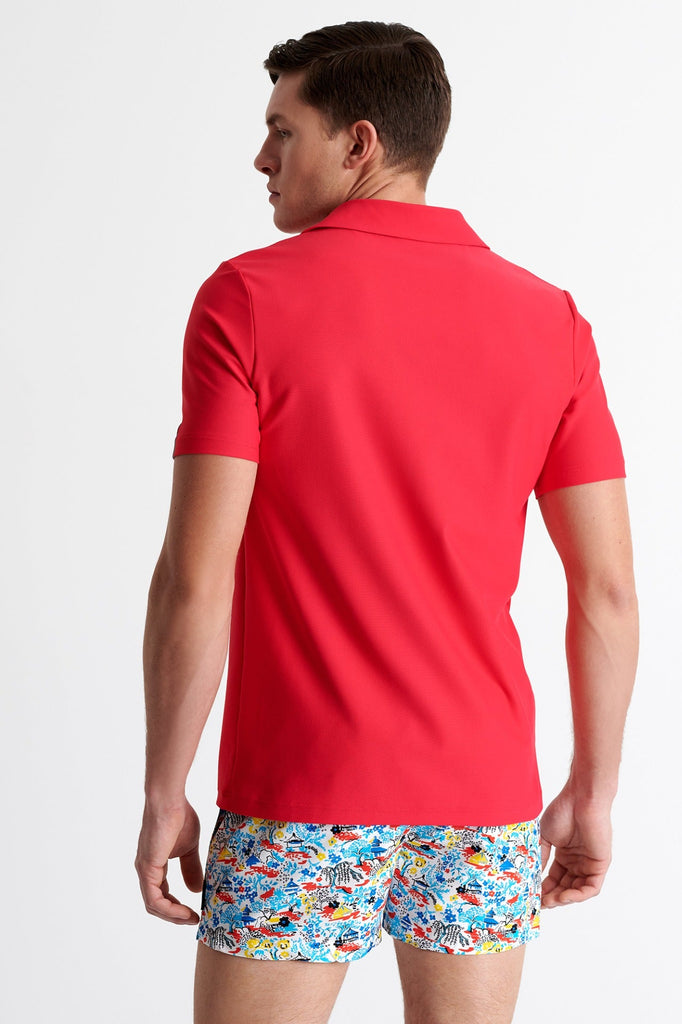 Textured Jersey Polo