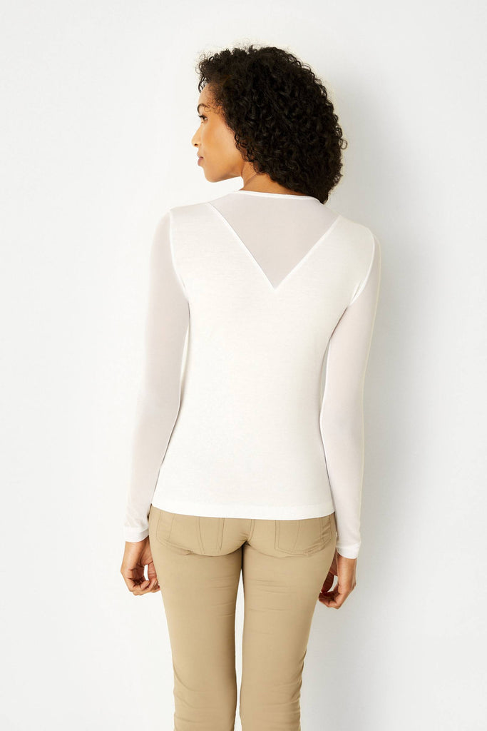 Anatomie Kim Mesh Sleeve Top