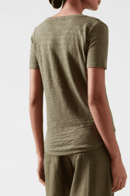 Slub Short Sleeve V-Neck