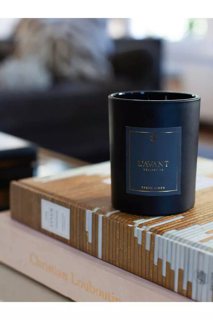 L'Avant Collective Fresh Linen Candle - 8 oz Black