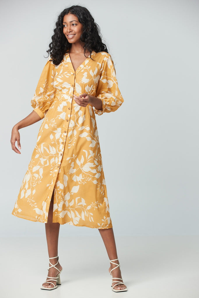 Iris Setlakwe Button down dress puff sleeve