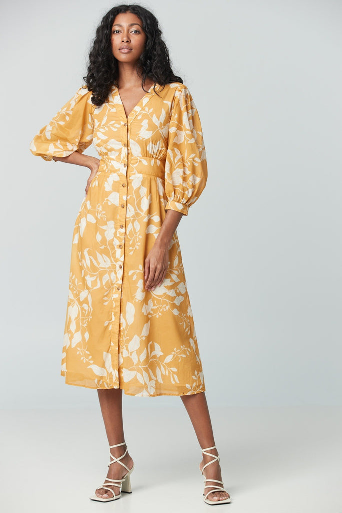 Iris Setlakwe Button down dress puff sleeve