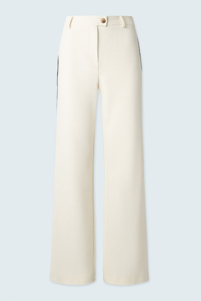 Wide leg pant with side stripe