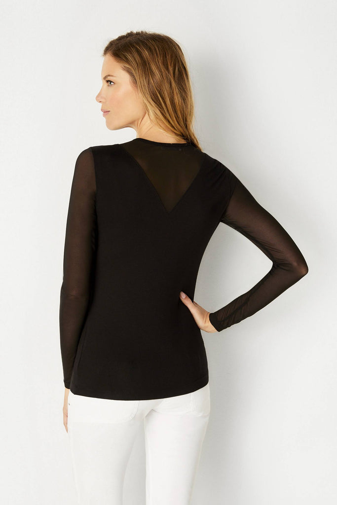 Anatomie Kim Mesh Sleeve Top